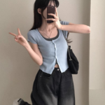 Свободный размер-Голубой-Кардиганы