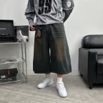 Long Bermuda Wide Denim Shorts