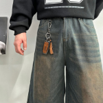 Long Bermuda Wide Denim Shorts