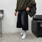 Long Bermuda Wide Denim Shorts