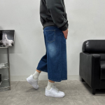 Long Bermuda Wide Denim Shorts