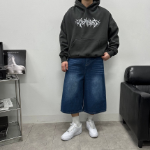 Long Bermuda Wide Denim Shorts