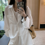 Рубашка оверсайз и широкие брюки