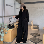 Рубашка оверсайз и широкие брюки