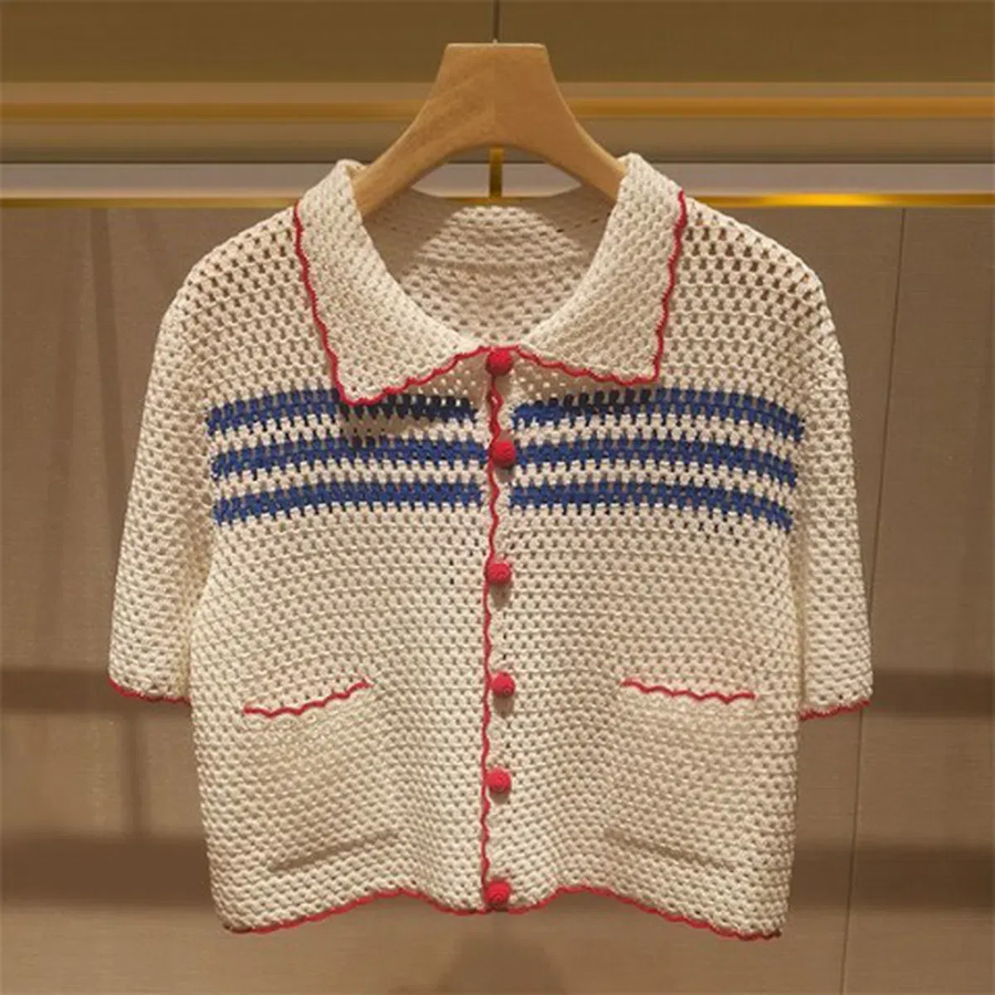 Modern Basic Knit Half-Sleeve Cardigan