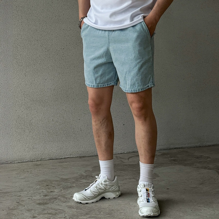 Northpole Ice Denim Banding Shorts