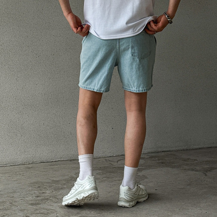 Northpole Ice Denim Banding Shorts