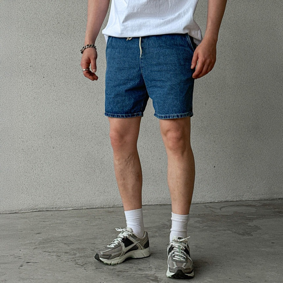 Northpole Ice Denim Banding Shorts