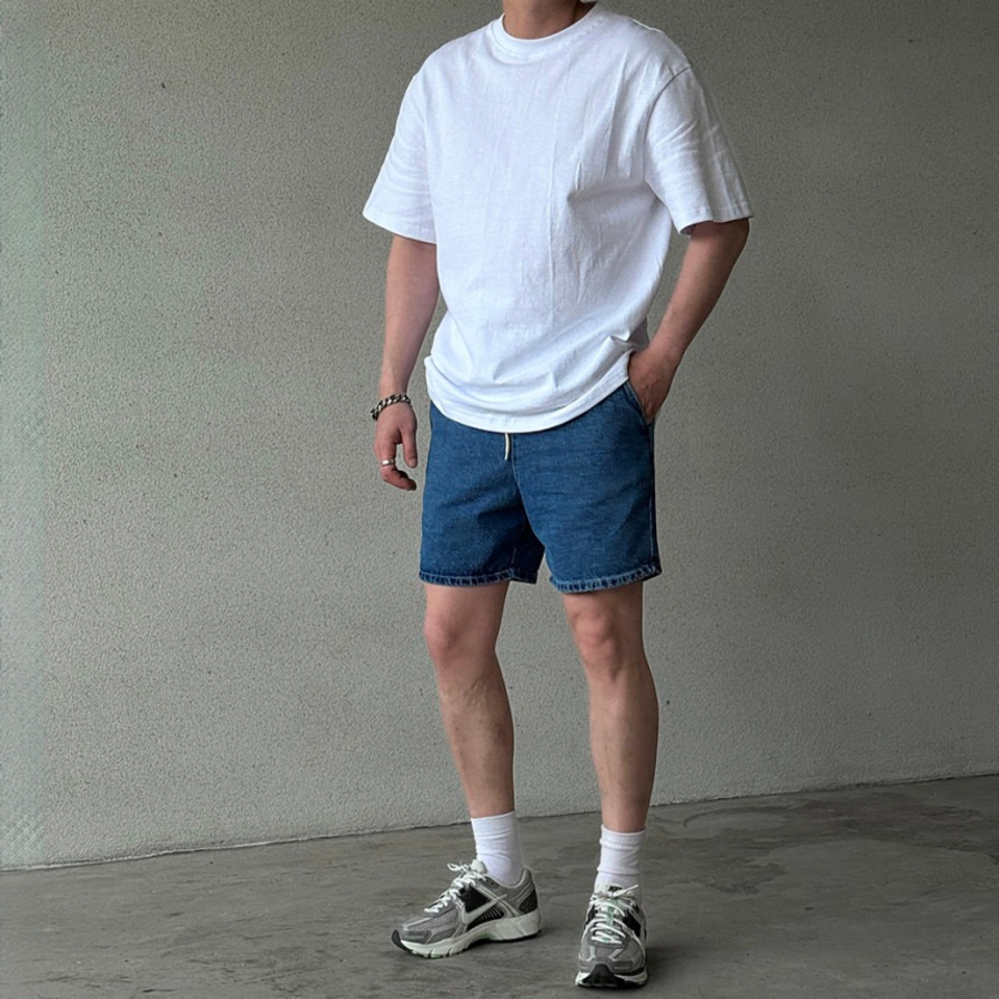 Northpole Ice Denim Banding Shorts