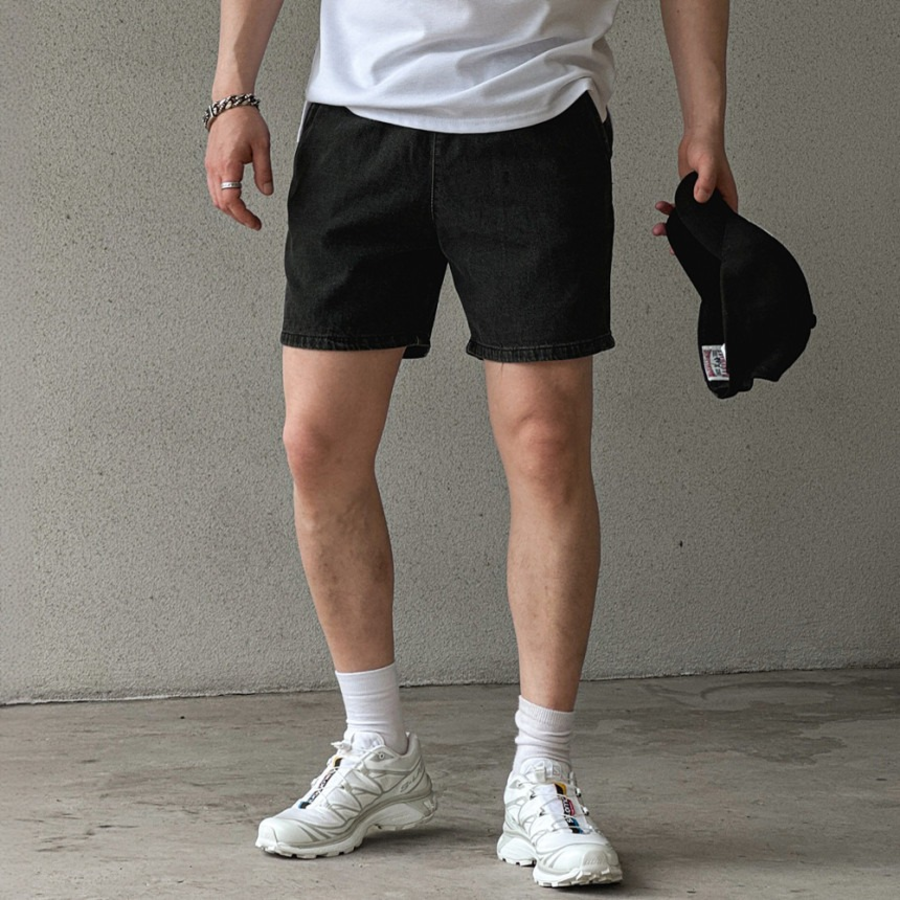 Northpole Ice Denim Banding Shorts