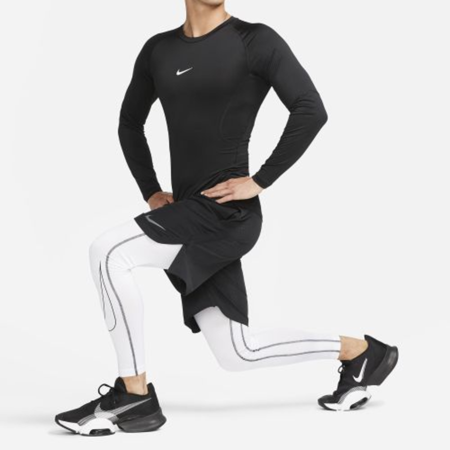 Pro Dri-FIT Tight Long Sleeve Fitness Top M [Black/White]