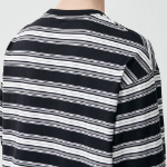 Cluster Stripe Relaxed Long Sleeve T-Shirt 2 [Black]
