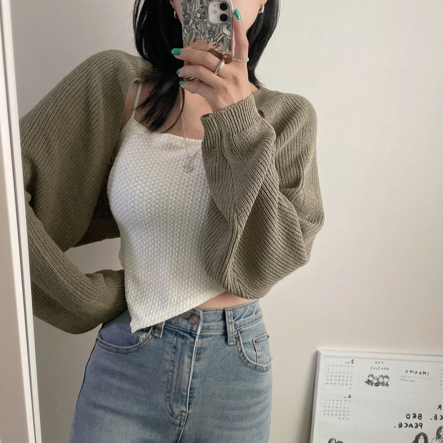 Summer Bouclé Crop Bolero Cardigan