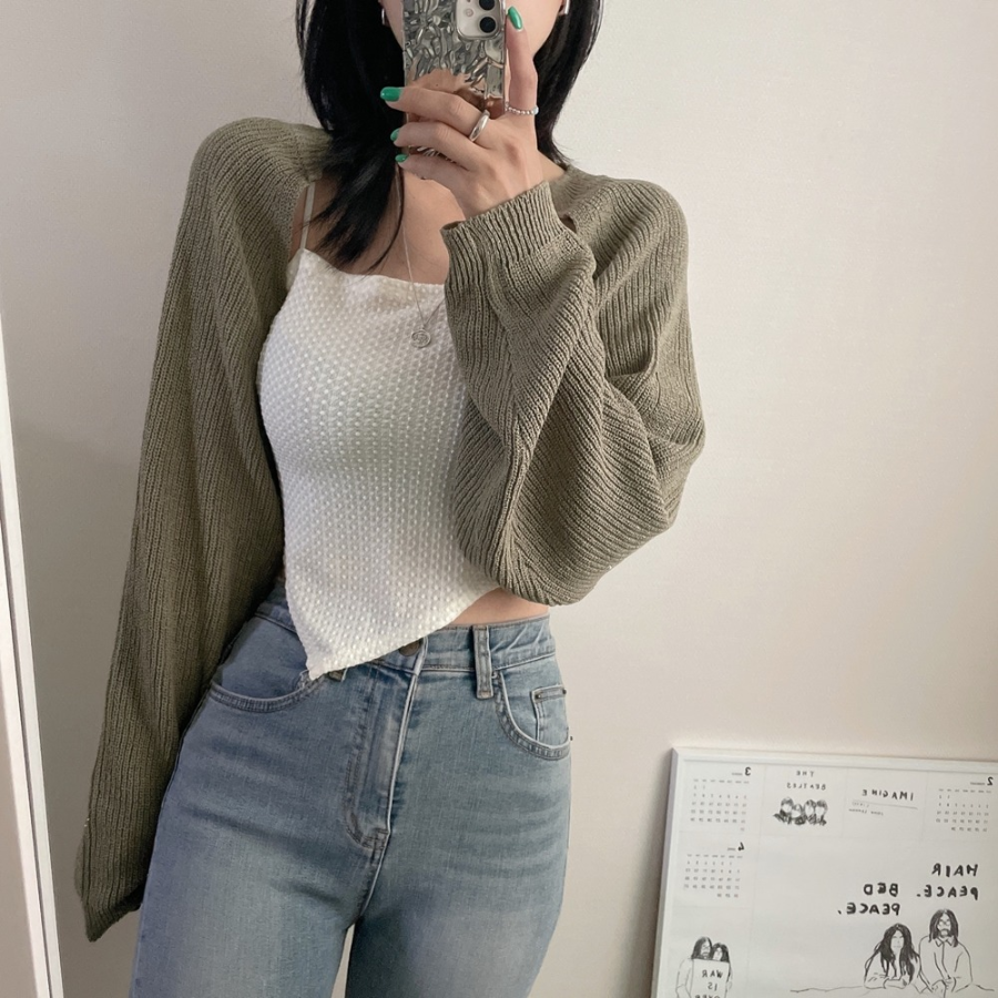 Summer Bouclé Crop Bolero Cardigan