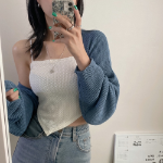 Свободный размер-Синий-Кардиганы