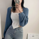 Summer Bouclé Crop Bolero Cardigan