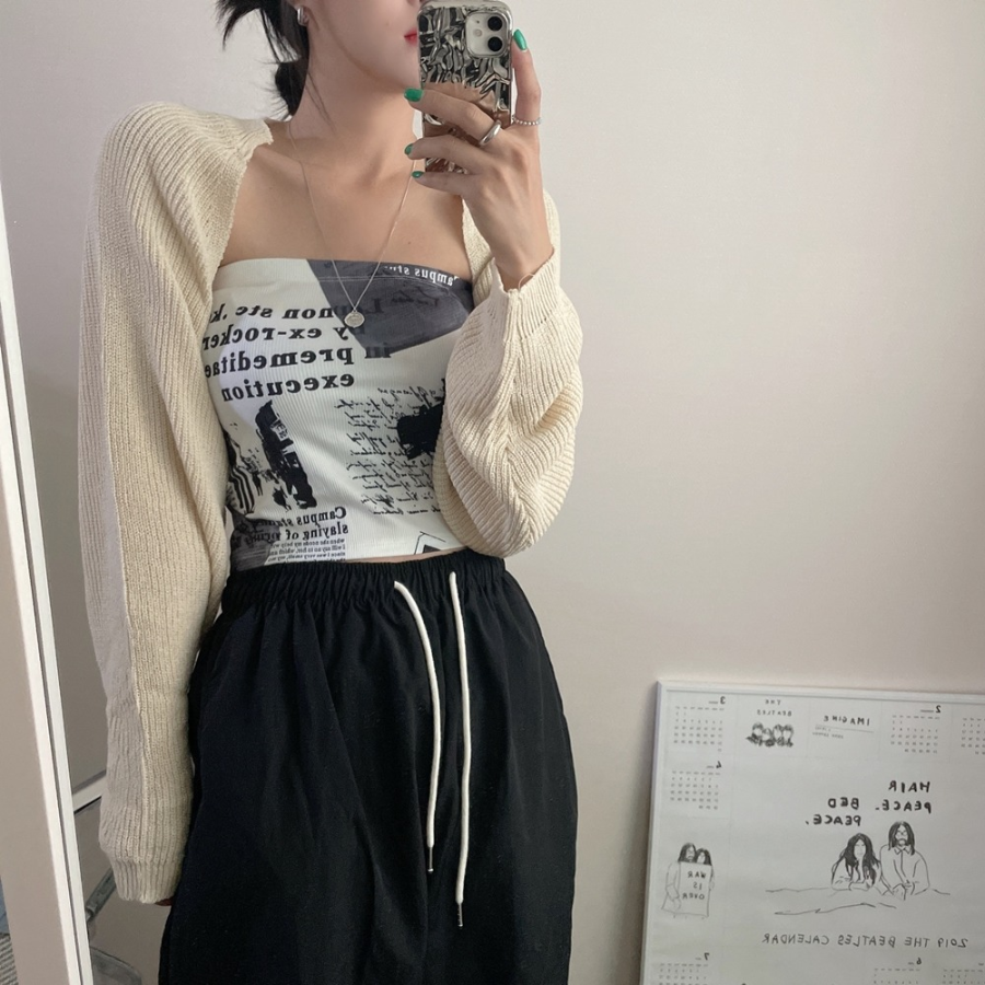 Summer Bouclé Crop Bolero Cardigan