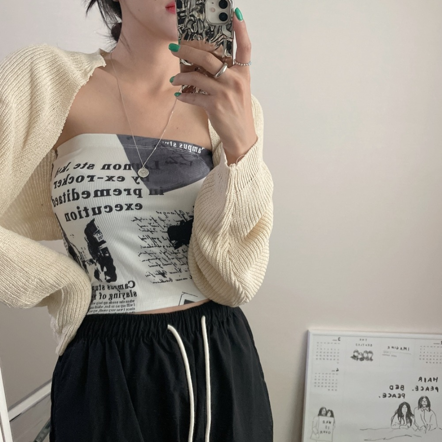 Summer Bouclé Crop Bolero Cardigan