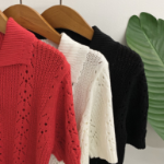 Punico Punching Short Sleeve Knit Cardigan