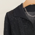 Punico Punching Short Sleeve Knit Cardigan