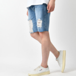 Summer Distressed Cut-Off Denim Shorts