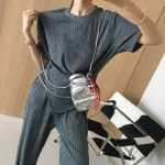 Свободный размер-Угольный-Комплект с брюками