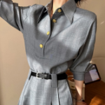 Классический жакет с длинным рукавом и широкие брюки