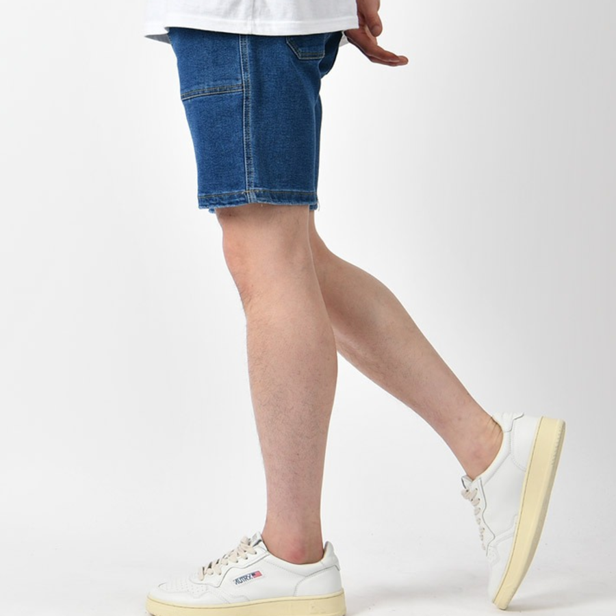 Men’s Summer Hidden-Banding Stretch Denim Shorts with Big Pockets