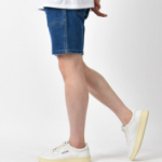 Men’s Summer Hidden-Banding Stretch Denim Shorts with Big Pockets