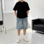 Conit Cargo Wide Banding Denim Short