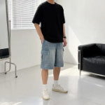 Conit Cargo Wide Banding Denim Short