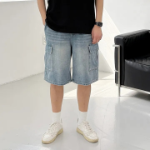 Conit Cargo Wide Banding Denim Short