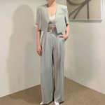 Свободный размер-Мятный-Комплект с брюками