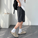 Summer Embroidered Denim Bermuda Shorts