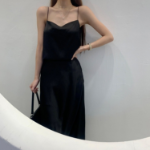 Комплект с топом на бретелях и длинной юбкой-русалкой