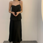 Комплект с топом на бретелях и длинной юбкой-русалкой