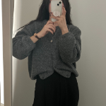 Alpaca Oversized Wool Round Neck Cardigan