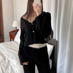 Mineb Ribbed Crop Cardigan