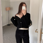 Mineb Ribbed Crop Cardigan