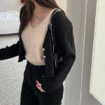 Mineb Ribbed Crop Cardigan