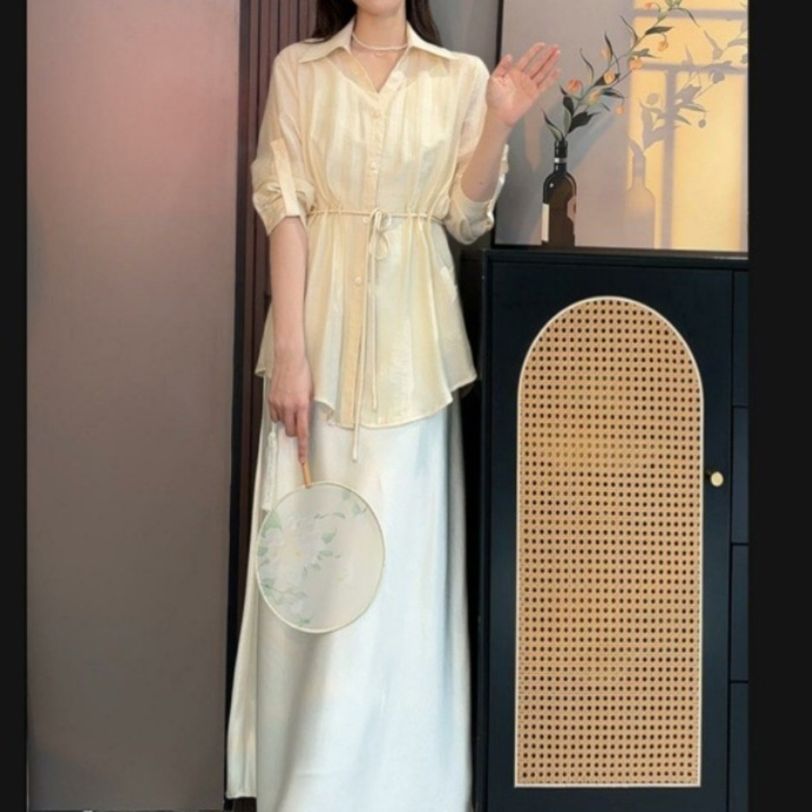 Комплект из платья и рубашки