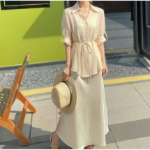 Комплект из платья и рубашки