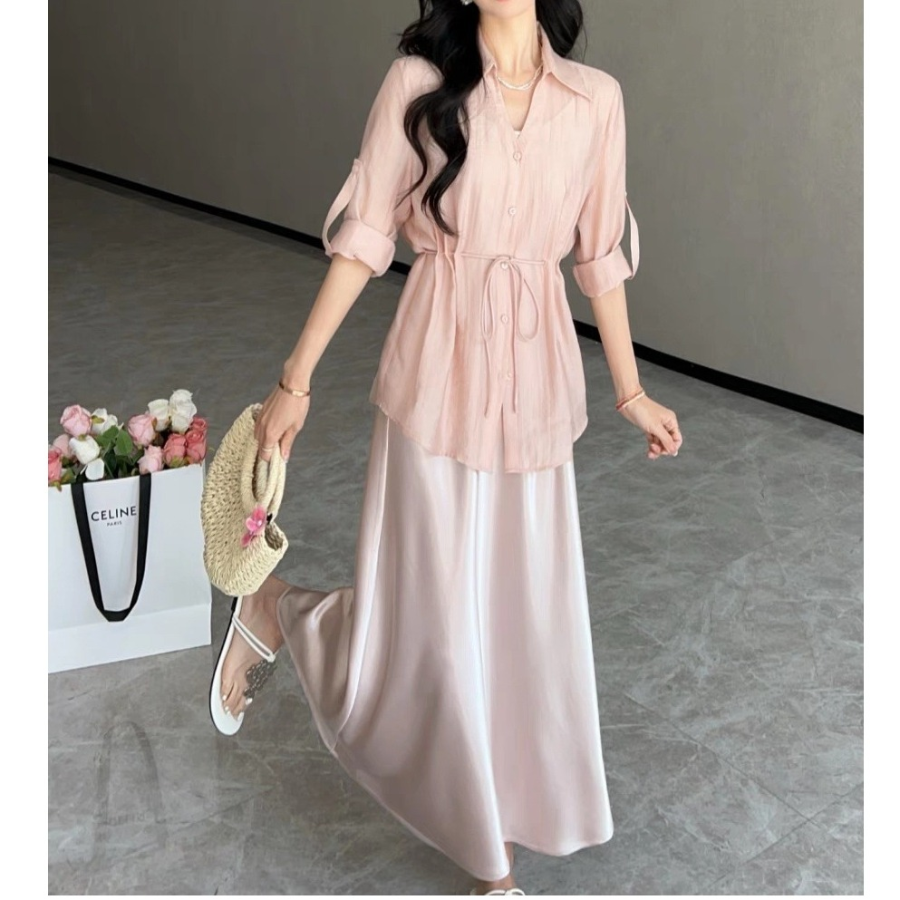 Комплект из платья и рубашки