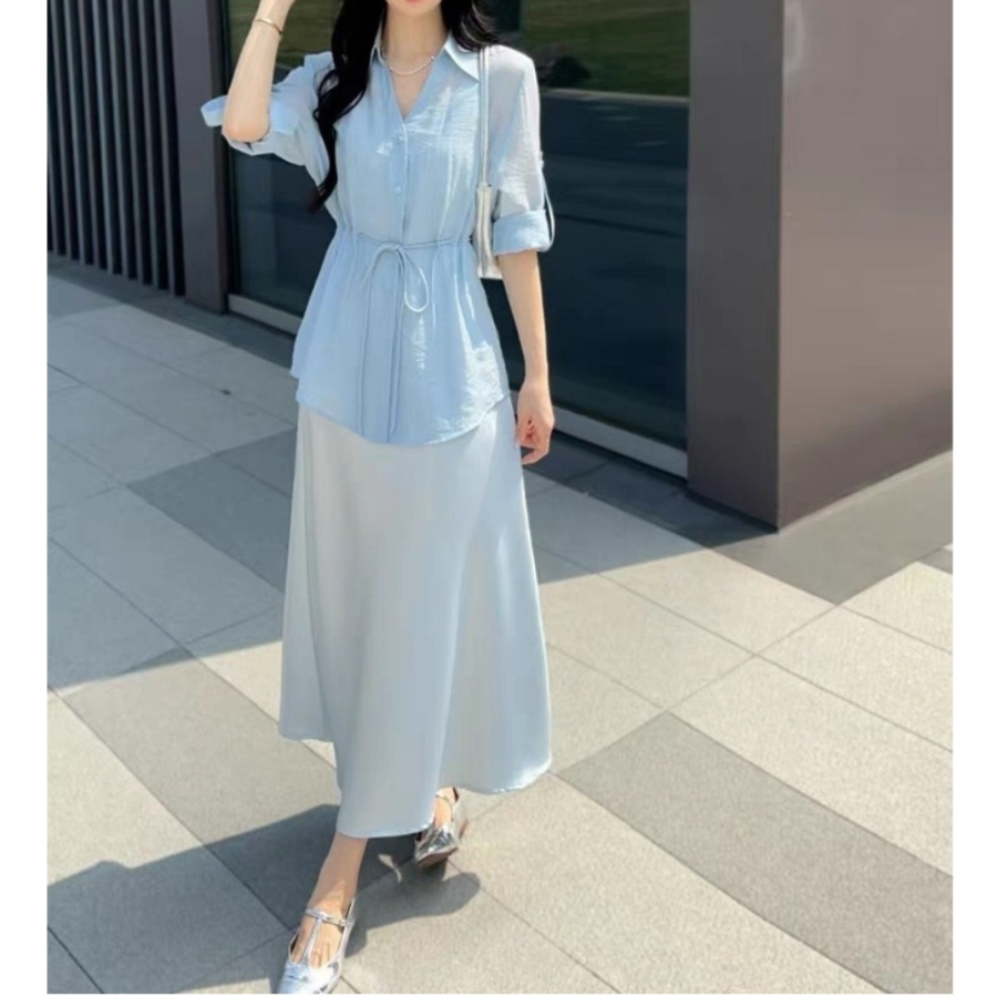 Комплект из платья и рубашки