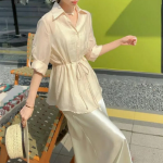 Комплект из платья и рубашки