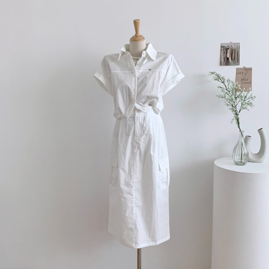 Комплект из рубашки и карго-юбки