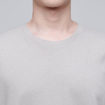 Layered Crew Neck Long Sleeve T-Shirt [Mushroom]