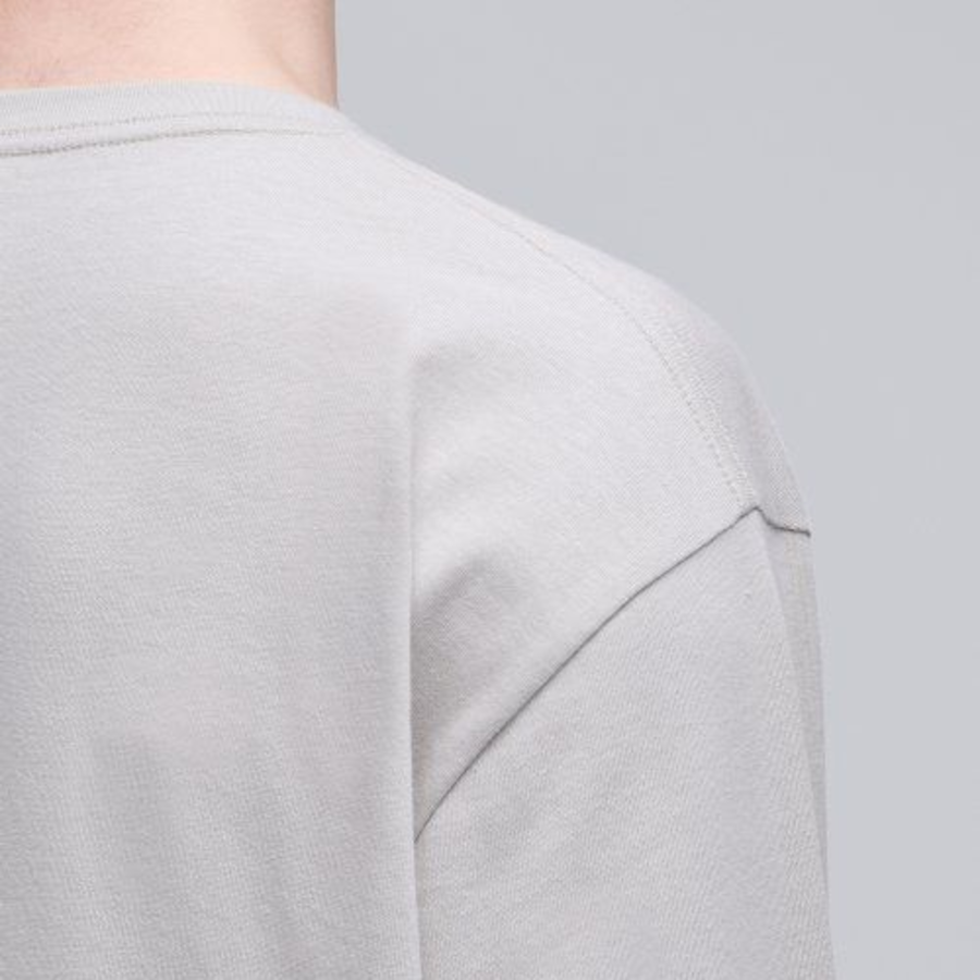 Layered Crew Neck Long Sleeve T-Shirt [Mushroom]