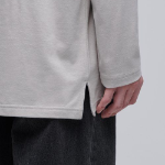 Layered Crew Neck Long Sleeve T-Shirt [Mushroom]