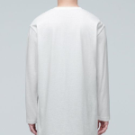 Layered Crew Neck Long Sleeve T-Shirt [Cream, удлинённая версия]